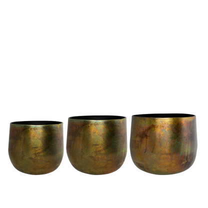 Pot - Koper -Elisa vintage green - set van 3