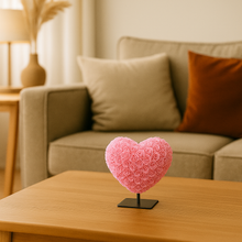 Srce DELUXE na stalku 15 cm – svijetlo ružičasta pjena – u luksuznom poklon pakiranju 15 cm